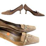Etienne Aigner VINTAGE 90'S Y2K ETIENNE AIGNER BROWN SUEDE BOW KITTEN HEELS PUMPS 9.5 Photo 3