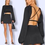 We Wore What  Billow Sleeve Top in Black NWT Photo 1