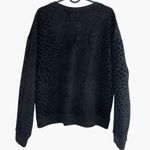 Rails Revolve  Marlo Black Fleck Leopard Pullover Cotton Side Zip LS Sweatshirt S Photo 4