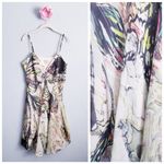 Karen Millen Vintage  Floral Bias Abstract Silk Embellished Mini Dress Photo 1
