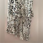 Petal and Pup  White Dress Adette Midi Dress Animal Print One Shoulder Size 6 Photo 5