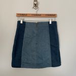 Free People x Urban Outfitters Two Tone Denim Mini Skirt- Blue- Size 6 Photo 2