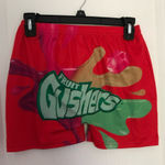 Women's Gushers Snack Shorts High Waisted Stretchy Biker Shorts Red Size Small Pink Photo 0