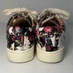 Sofft Sanders Floral Leather Sneakers Black White Pink Multicolor Size 7 Photo 6
