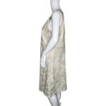 Garnet Hill Dress Womens Medium Gray Cream Fit & Flare Office Neutral Minimalist Photo 2