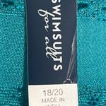 Swimsuits For All Teal Faux Wrap Coverup Dress Sz 18 / 20 Cover Up Photo 4