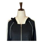 Jude Black And Ivory Hooded Full Zip Knit Emma Jacket Size M NWT Size M Photo 2