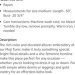 Johnny Was  Blue Moji Short Sleeve Embroidered Tunic Top S Photo 5