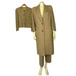 Salvatore Ferragamo VINTAGE Wool & Alpace blend three piece suit in tan medium Photo 1