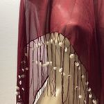 Zuliana Burgundy Wrap With Sea Shells on Fringes. New With Tags. Size undefined Photo 1
