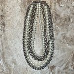 White House | Black Market Multi-Strand Pearl and Silver Necklace Set of 3 Photo 2