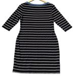 Tommy Hilfiger Jersey Dress White Stripes Denim Collar 3/4 Sleeve Size M Photo 6