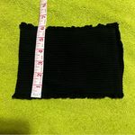 Multicolor Knit Tube Top/ lettuce hem ruched tube top Black Size XS Photo 5