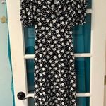 ASOS  DESIGN puff sleeve ruched bust Midi split dress in floral and heart Size 4 Photo 4