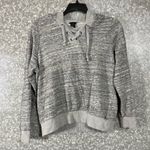 Torrid Gray Lace Up Cropped Hoodie Sweatshirt - Size 0 (12/Large) - Long Sleeves Photo 1