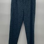 J.Crew Size 4 Dark Pants Hunter Green Lace Pull On High Waist Straight Holiday Photo 2