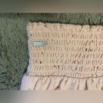 Hollister light pink floral off the shoulder cropped size medium shirt Photo 2