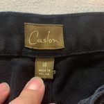 Caslon wide leg jeans womens size 14 black denim white hearts cute grunge punk Photo 2