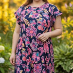 Simply Southern  Floral And Butterfly Flowy Dress Size Medium Photo 0