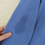 Kunkys Womens Blue Flower Hand Painted Sweatshirt Pullover Size Medium Quirky 3D Photo 4