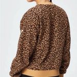 Fabletics  Leopard Print Fleece Sweatshirt Women’s XXS Animal Print Loungewear Photo 1