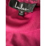 Lulus Remarkable Burgundy Sheer Lace Short Sleeve Mini Dress M Dark Red Sheer Photo 6