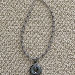NW Silver Beaded Necklace with O Ring Pendant Like New 7.5” Drop Length Photo 1