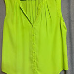 Joan Vass  Vibrant Green Button-Down Blouse Photo 0