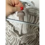 Chico's  Lightweight Beige Knit Cotton Blend Zebra Ruffle Lightweight Top Size LG Photo 7