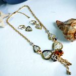 Unique Gold Butterfly Statement Necklace Set Photo 0