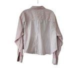 American Eagle  Button Up Shirt Long Sleeve Boxy Fit Grunge Pink Striped Size XL Photo 5