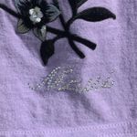 Hanes  Purple Embroidery Flower Tank Top Maui Photo 3