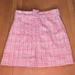 Lovers + Friends  REVOLVE Amira Notched Front Tweed Mini Skirt‎ Belt Pink Size XS Photo 6