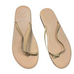 Ancient Greek Saionara Leather Flip Flops Tan Size 10 Photo 3