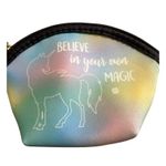 Simply Southern Believe Own Magic Unicorn Keychain Pouch Pastel Rainbow NWT Photo 1
