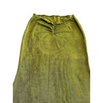 Cider Strapless Tube Dress Womens M Green Ruffle Hem A Line Boho Chic Midi NWT Photo 1