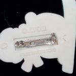 Vtg Avon Snowman Skiing Brooch Pin Winter Holiday Christmas 1.5" Made Hong Kong White Photo 3