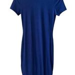 Forever 21 Popular 21 Womens Short Sleeve Bodycon Sculpting Dress Solid Blue Size Med NEW Photo 0