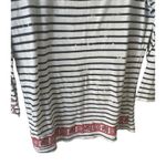 Lucky Brand Size M Boat Neck Red White Blue Striped Top Photo 2