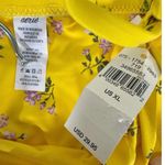 Aerie Women's Beaded Self Tie Ruffle Front Yellow Floral Prints Swimwear Bottom Photo 7