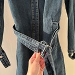 ZARA NWT Dark Wash Denim Trench Coat Photo 8