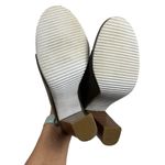 Tibi  Bee Brazilian Leather Open Toe Mules Storm Gray Stacked Wood Heel Size 40 Photo 5