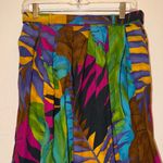 Vintage Colorful Tropical Print Skirt Size XL Photo 3