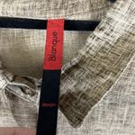 Blanque Size 1‎ Medium Brown Linen Long Sleeve Oversized Top Button Lagenlook Photo 3