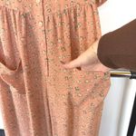 EXPRESS 90s  Pastel Pink Wide Leg Jumpsuit Babydoll Girly Floral Bambicore Medium Photo 5