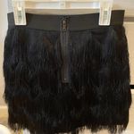 BCBGMAXAZRIA Black Fringe Skirt Photo 1