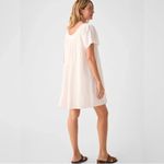 Faherty  Annabelle White Organic Cotton Flax Dress Peasant Cottagecore Costal Photo 1