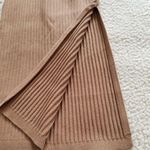 Good American Sleeveless Rib Knit Tie Waist Midi Dress Taupe Tan Size 2 M Photo 9