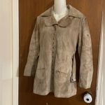 70s mod suede mini trench coat Gray Photo 2