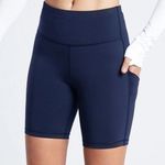 Athleta Shorts Extra Small Navy Ultimate Stash Pocket 7" Biker Stretch Athletic Photo 0